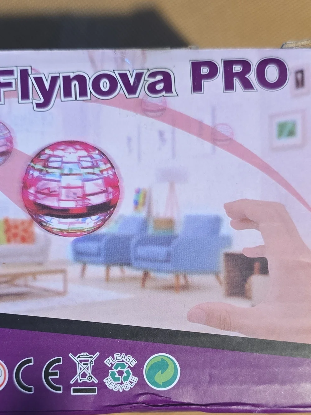 LED Flying Spinner Toy - Pink, Red, and Purple Options